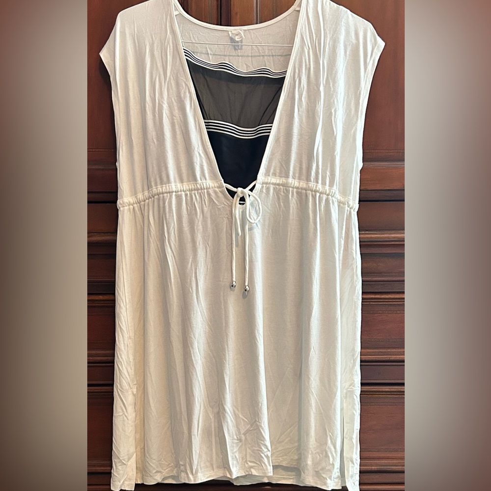 Elegant White Swim Cover-Up